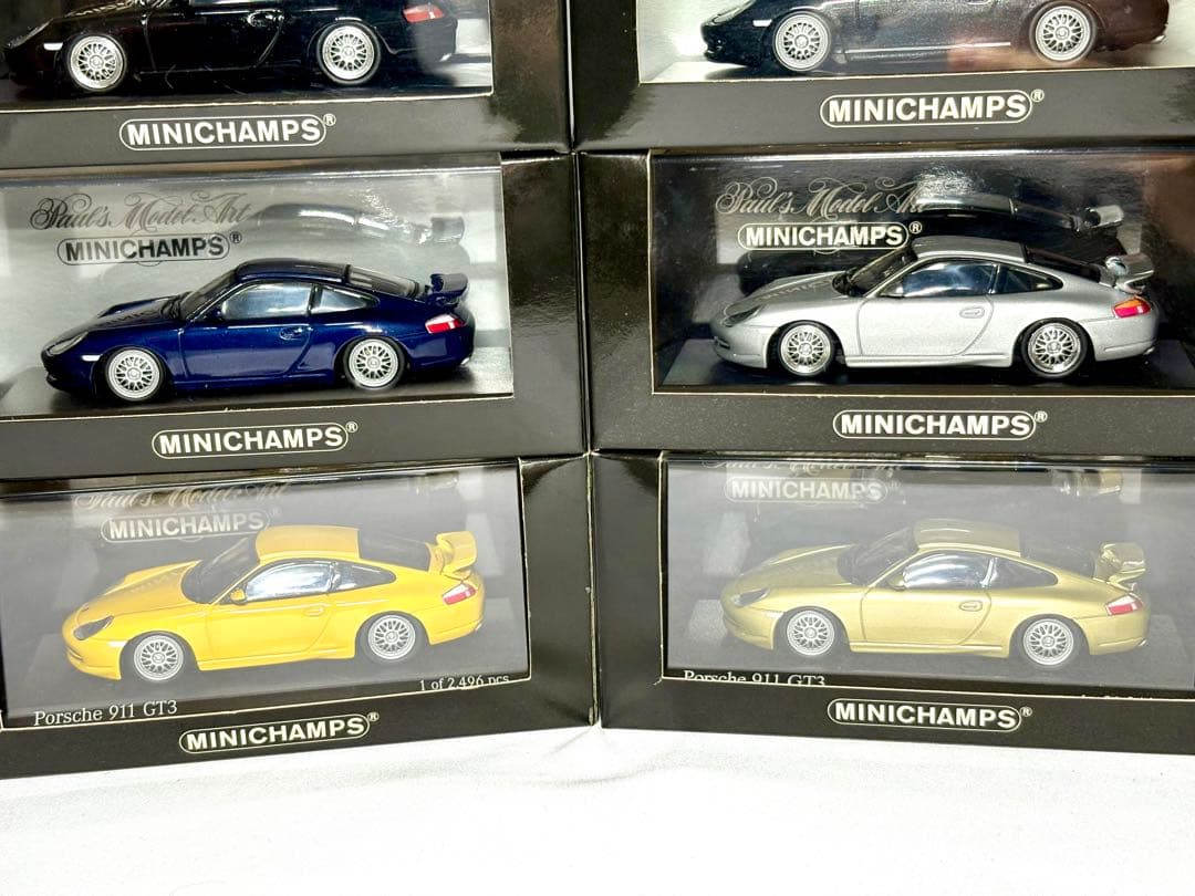 1/43 MINICHAMPS ミニカーポルシェ996前期型GT3CS 7台