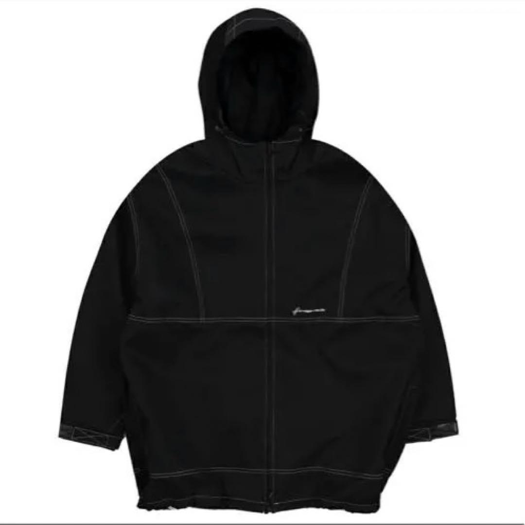 スノーボード用 ブラック フーディ