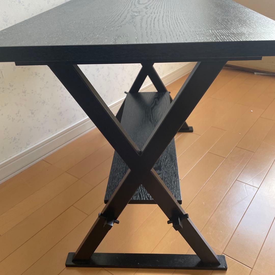 茶道具 組立式 立礼式 立礼卓 立礼棚 木製 黒塗 机 台 点茶 裏千家　喫架