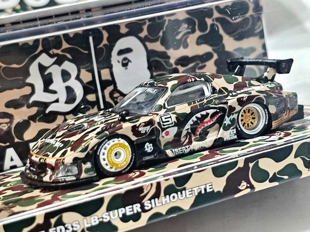 イノモデル INNO64 1/64 LBWK マツダ RX7 fd3s BAPE