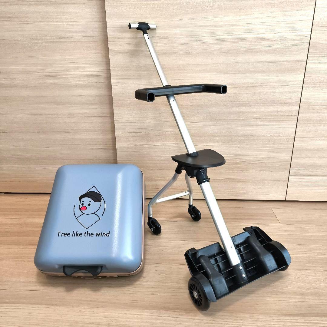 ほぼ未使用・美品タグ付　子供が乗れるスーツケース　キャリーケース　TSA　おまけ