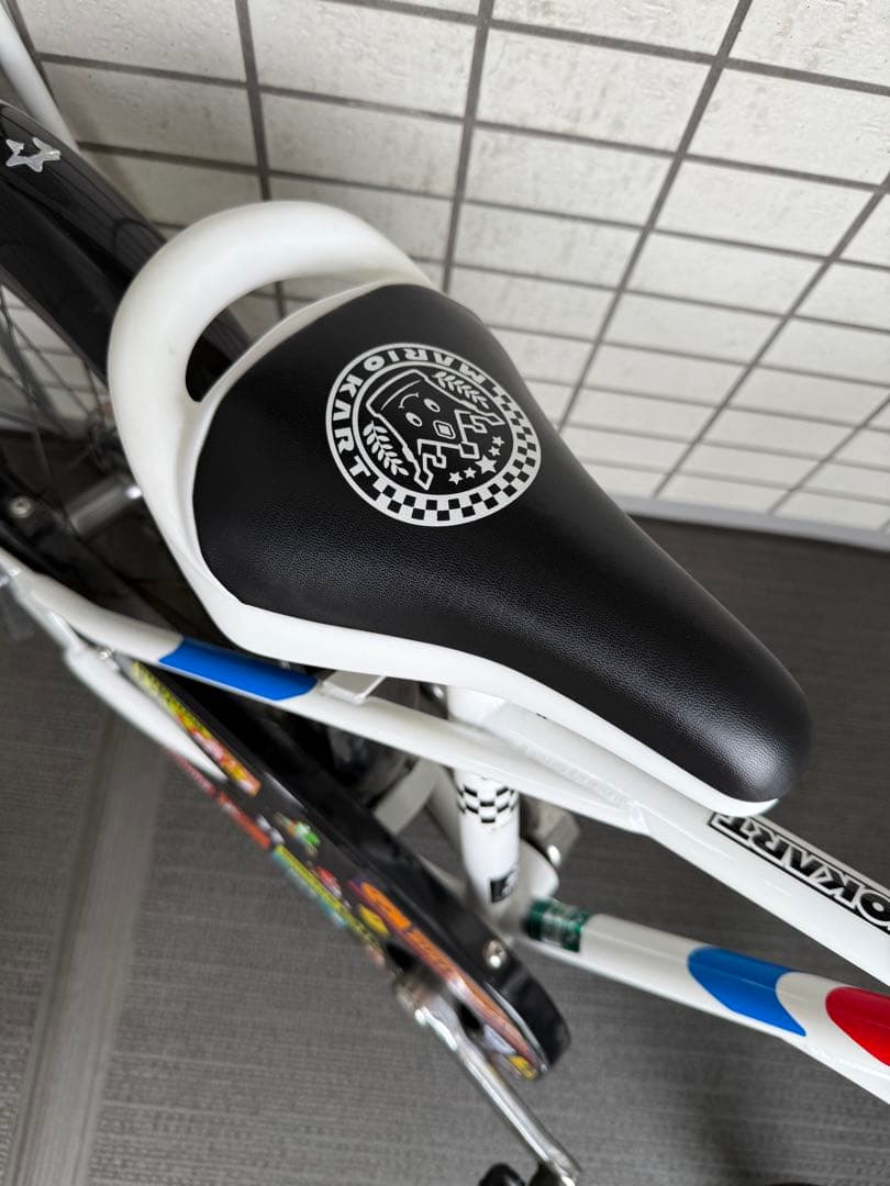 【引き取り限定】幼児用自転車 マリオ 18インチ 補助輪付き スタンドなし