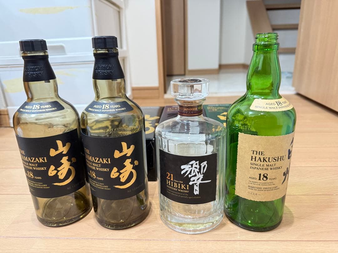 ■ 山崎18年✖️2　響21 ✖️1白州18 ✖️1