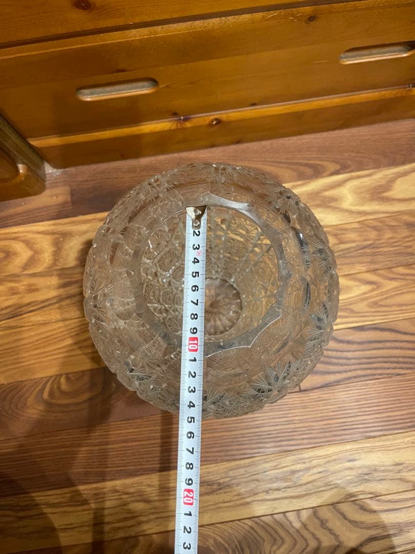 Chevalier ハンドカット　クリスタルフラワーベース特大花瓶