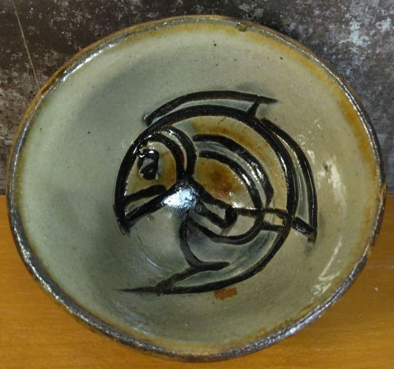 Kanegon人間国宝 金城次郎 ぐい呑 栞 共箱 美品 やちむん 壺屋焼