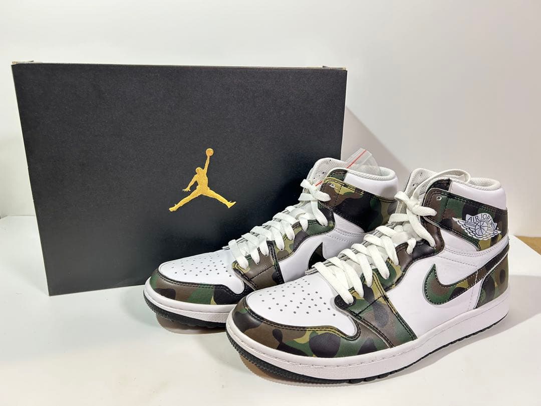 【新品】NIKE エアジョーダン1 ハイ ゴルフ \"Camo/White\"