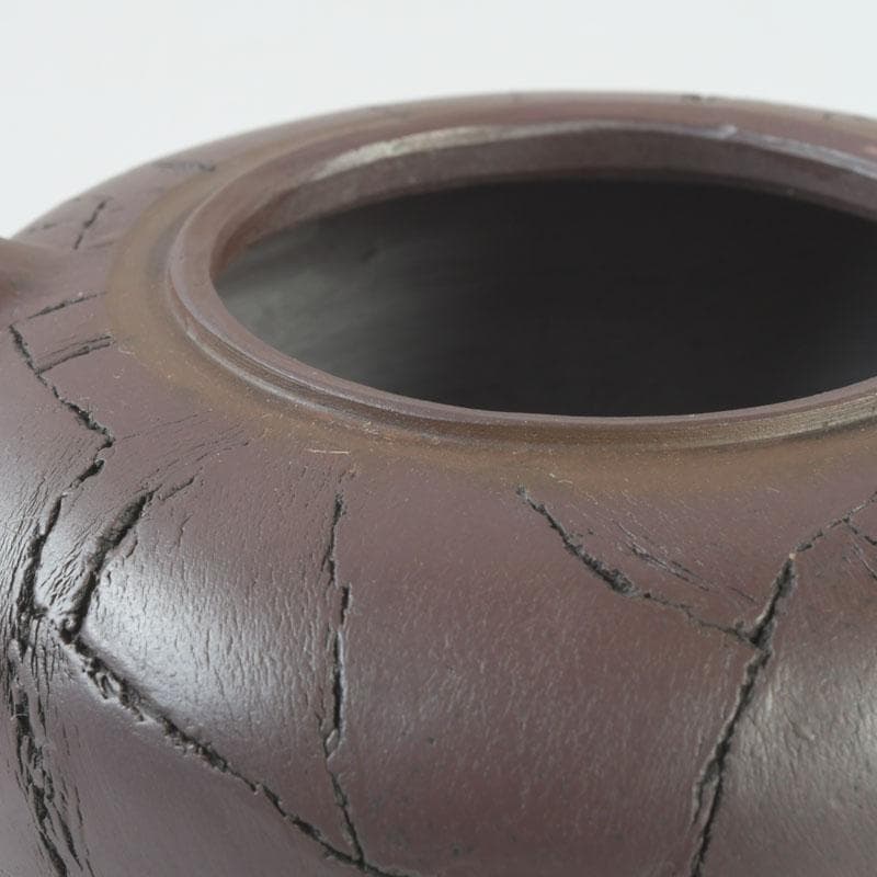 常滑焼　小西洋平作　切練込　香炉　透かし蓋　共箱　V　9623