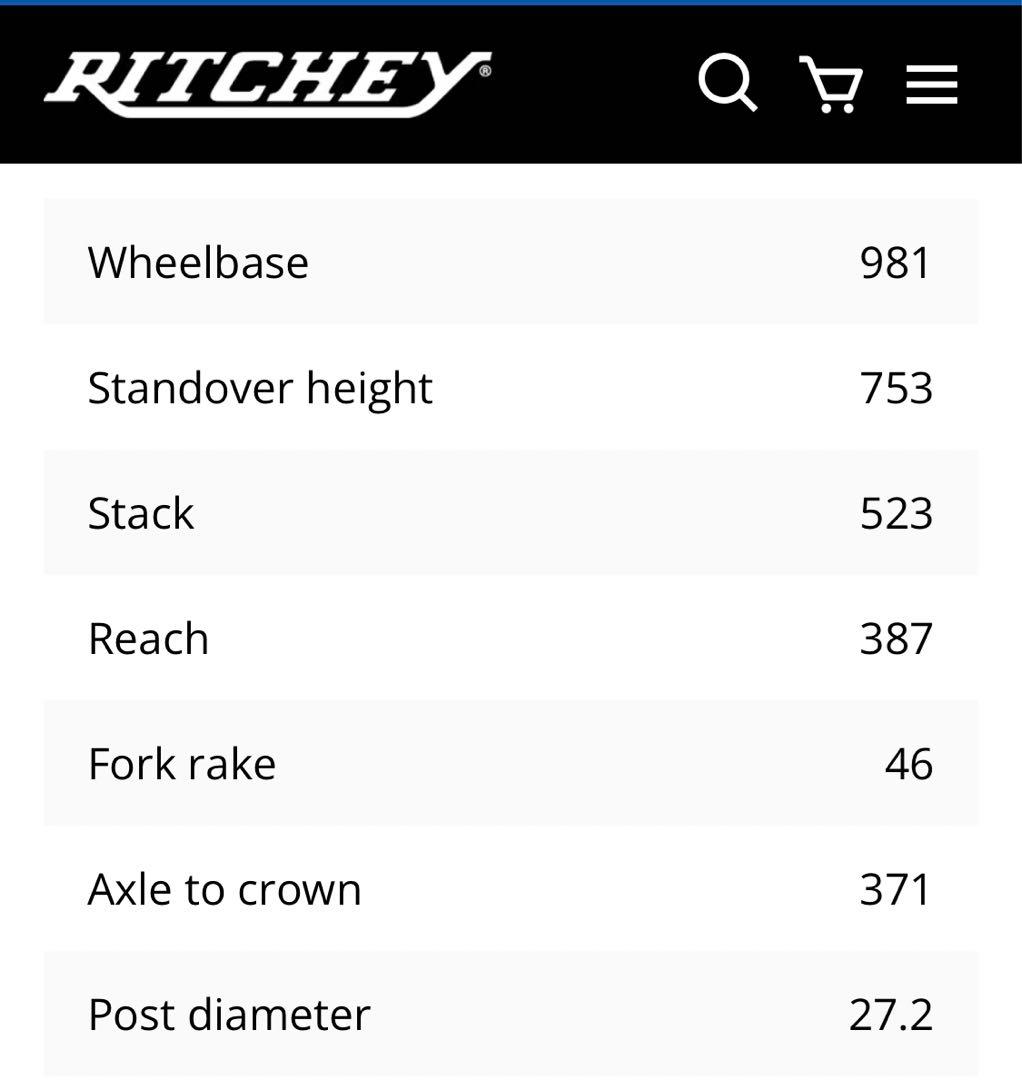 RITCHEY ROAD LOGIC フレームセット　51