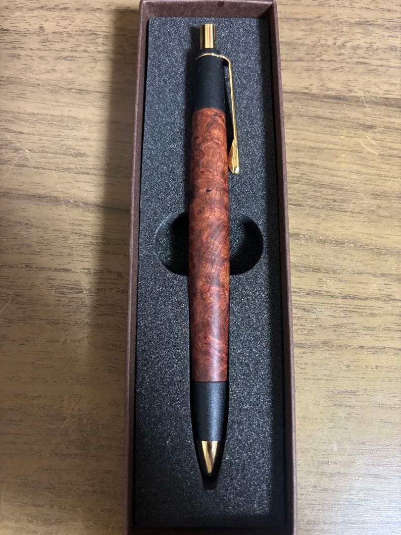 ボナンペン 本花梨瘤 真鍮金具 シャープペンシル