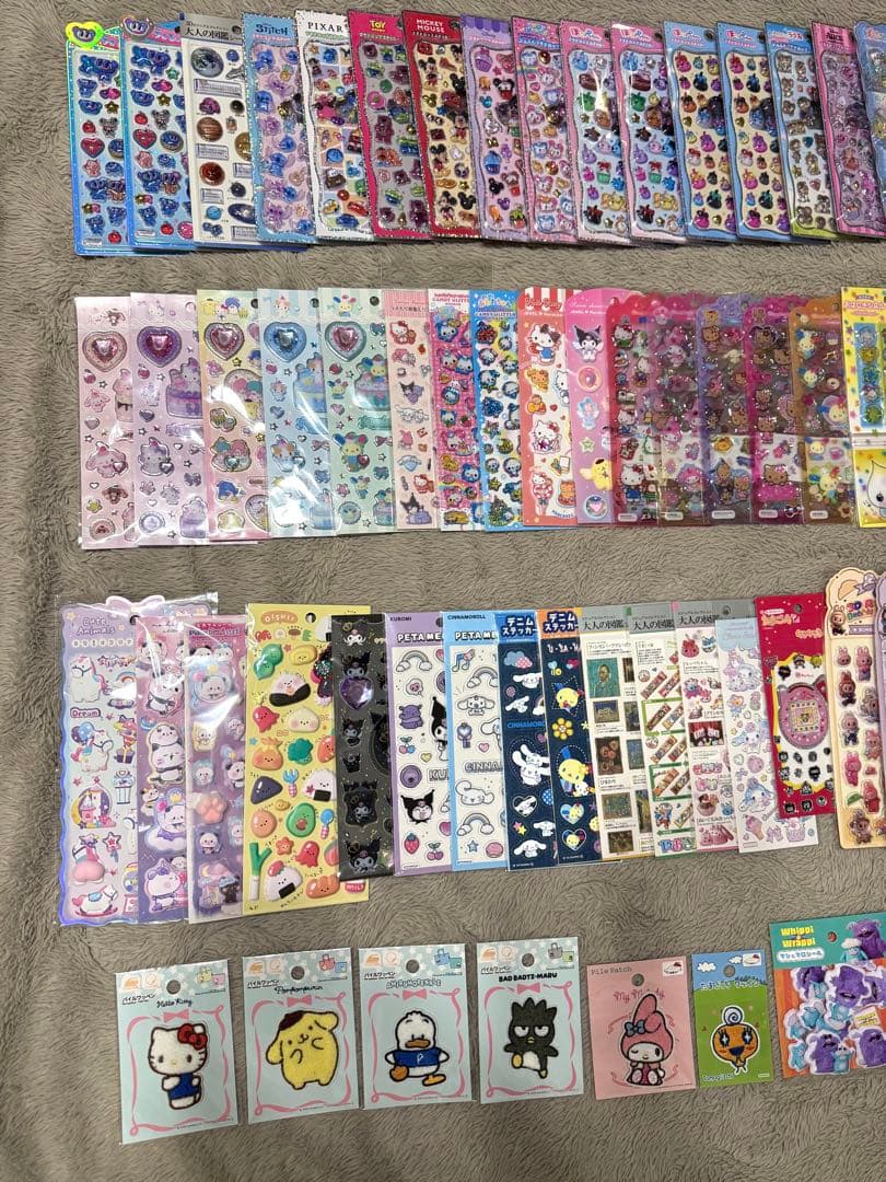 正規品ボンボンドロップシール等　たまごっち　ディズニー　しずくちゃん　計128枚