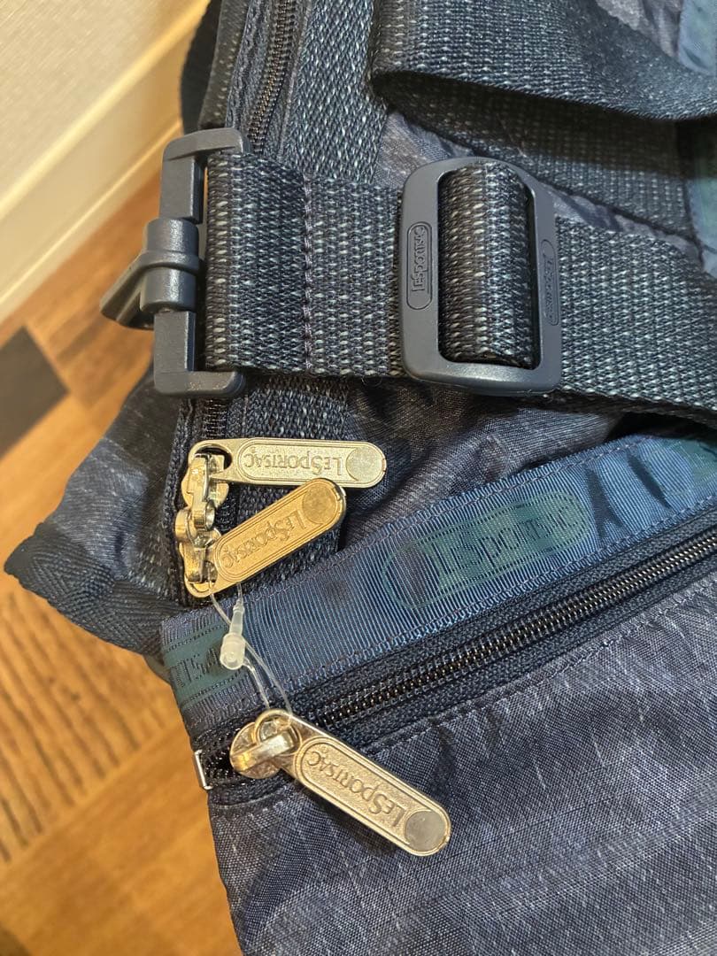 新品　レスポートサック ボストンバッグ　濃いデニムブルー×ネイビー