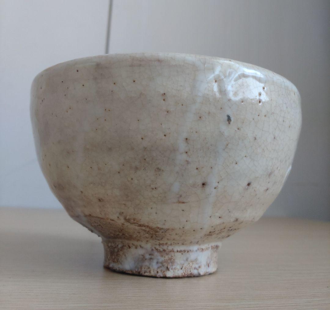 【萩焼】十二代　田原陶兵衛　貫入　茶碗　県無形文化財保持者　斗々屋　堅手　玉子手