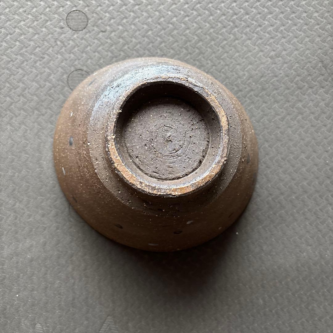 荒木義隆氏作 黒色陶器鉢(ワインクーラー)青点付き