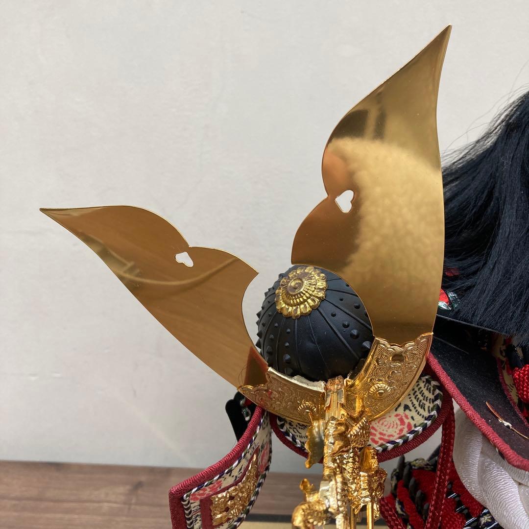 E-4 【美品】五月人形 武者人形 「先陣」 宗玉作 木札付き子供大将 端午の節