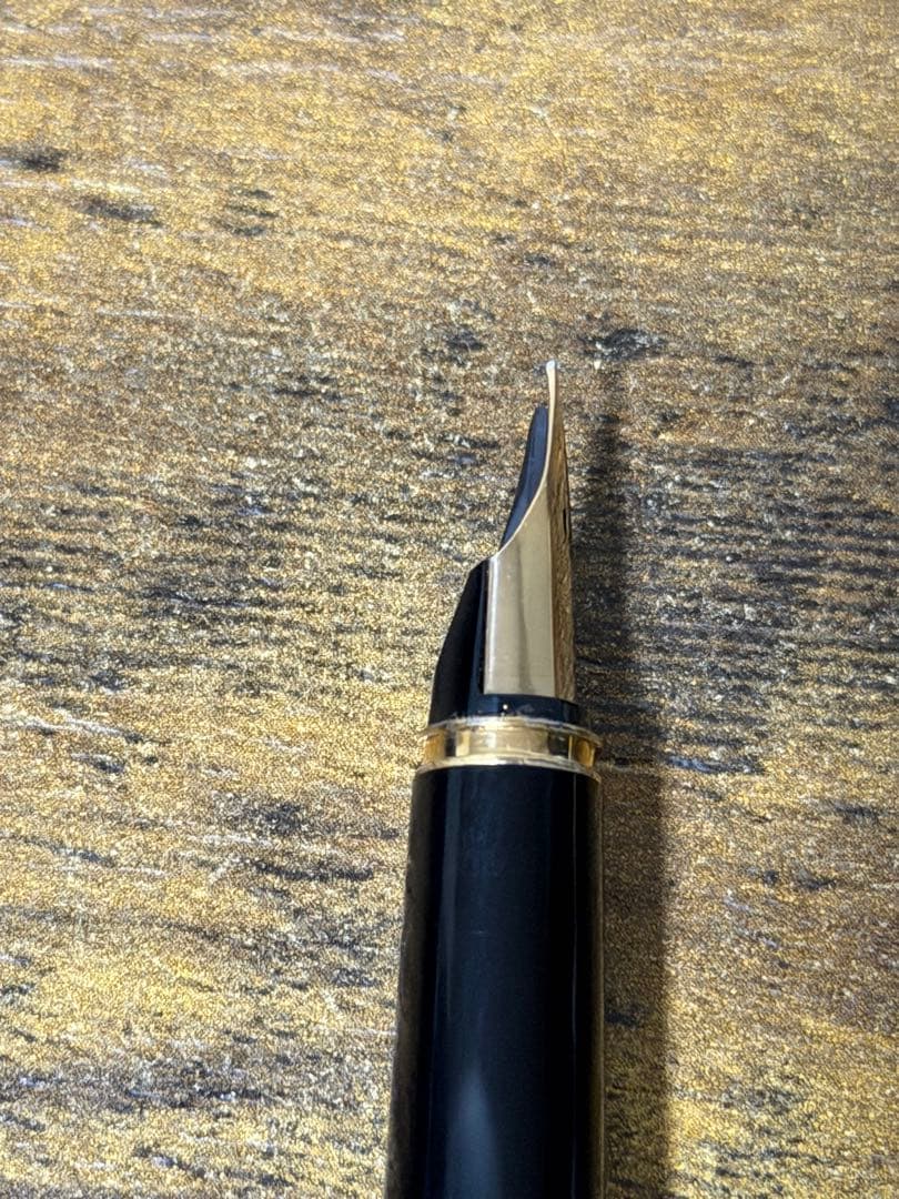 筆記確認&洗浄済　1976年製　18金　ゴールド　蝕刻　パイロット　万年筆　細字