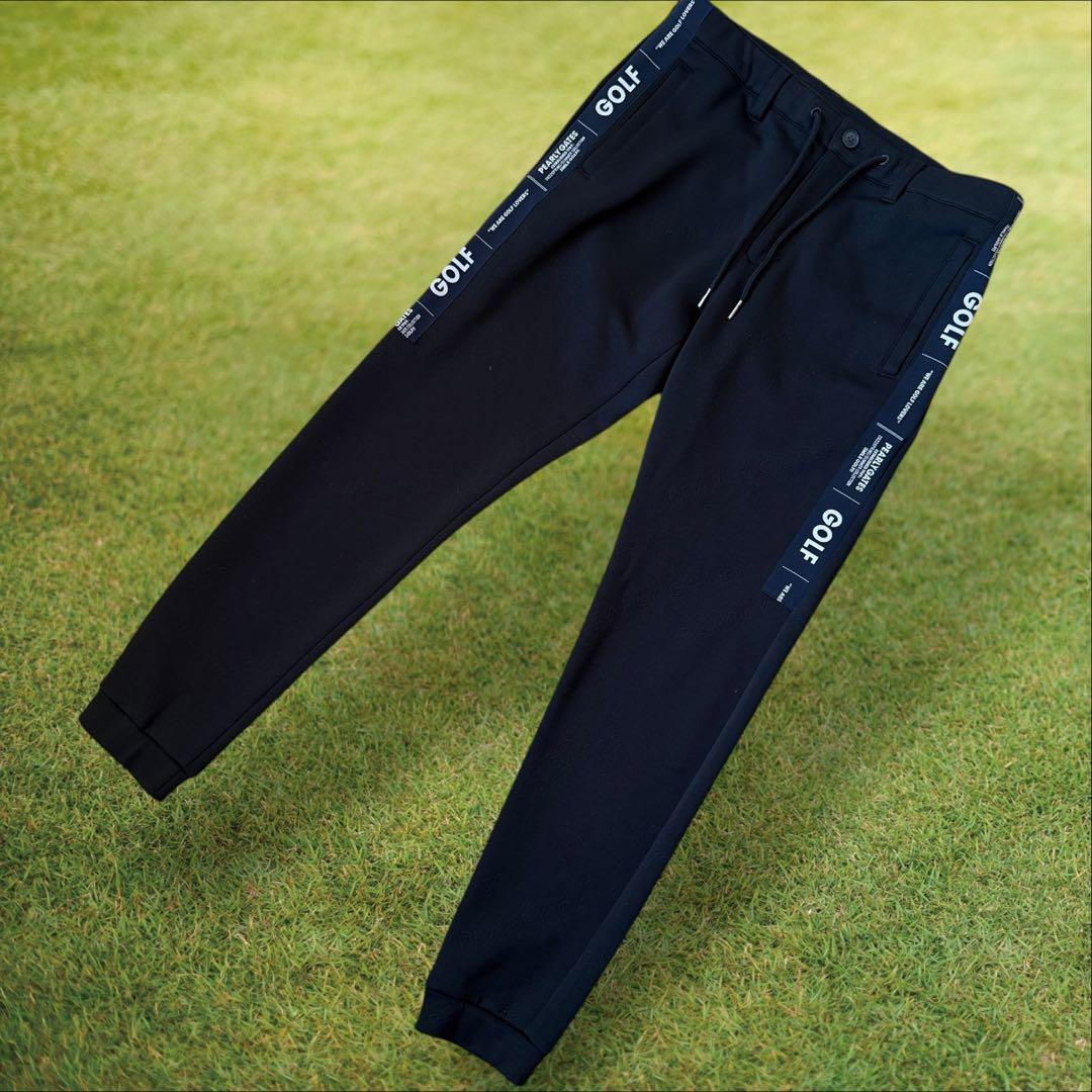 現行モデル　美品　パーリーゲイツ　ジョガーパンツ　L〜XL相当　黒　総柄　5