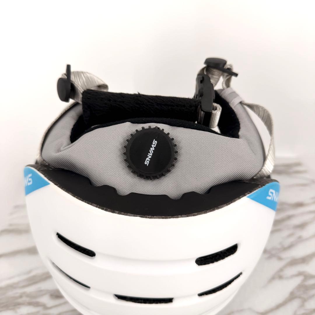 SWANS スキー ヘルメットH80 52-58cm ダイヤル調節 バイザー付き