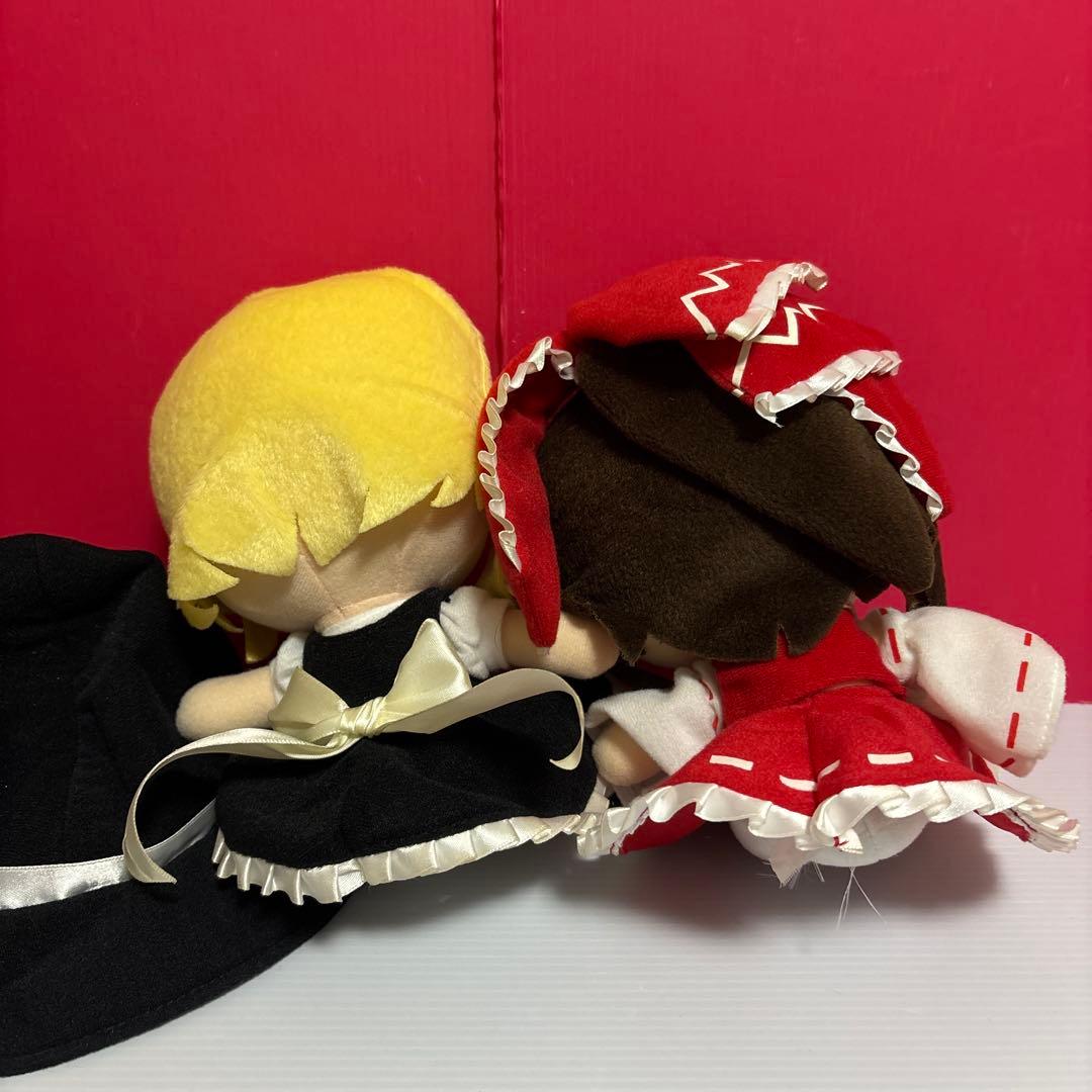 東方project gift ふもふもぬいぐるみ　霧雨魔理沙　博麗霊夢2体セット