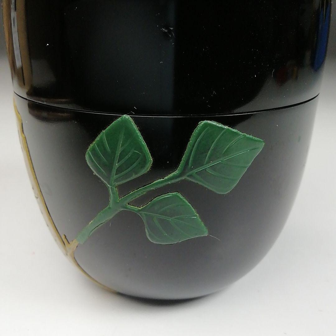 Ｗ４２　棗　『デイゴ』『琉球漆器』　木箱　茶道具