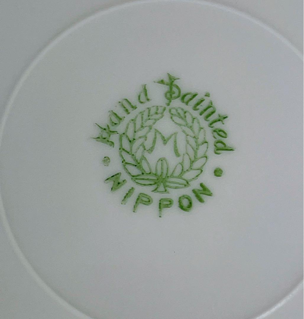 【美品】 オールドノリタケ ２１．９㎝ 黒雷鳥紋金盛り皿 ライチョウ 雉 キジ