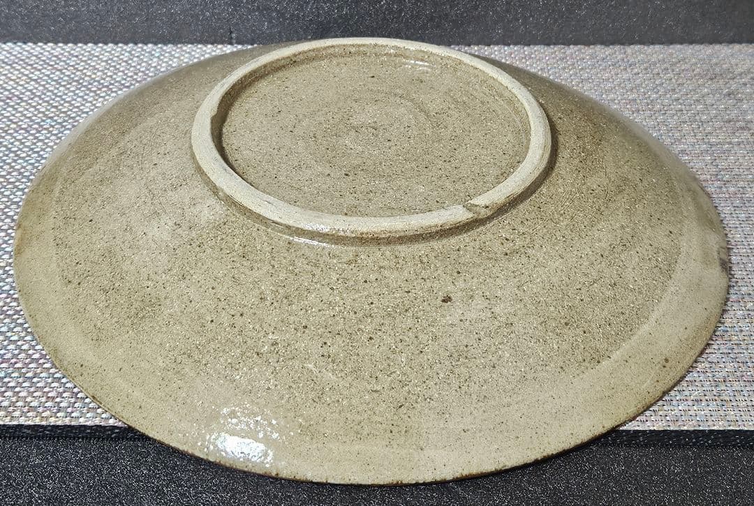 益子焼　皆川マス　絵付　山水図30.8cm 大皿　益子民藝　浜田庄司　柳宗悦