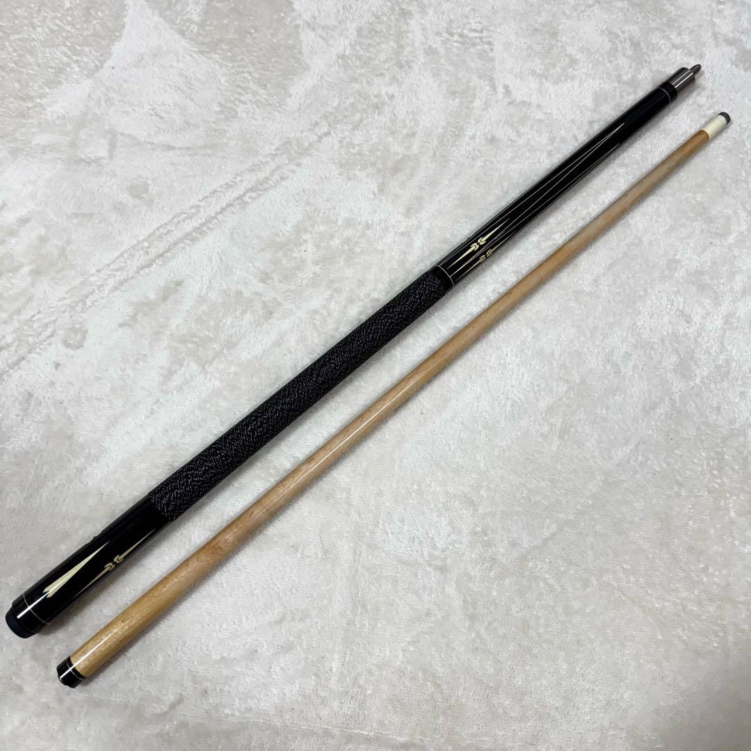 ビリヤード キュー 2本 セット ケース付き DC ブラック