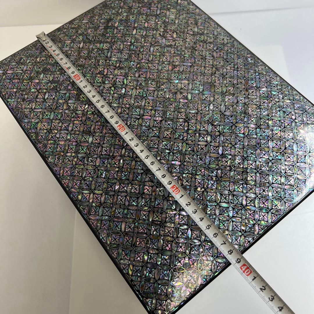 朝鮮美術　極上螺鈿大文庫　約39×30×11.5㎝ 東Y7-1104③トヒトコ