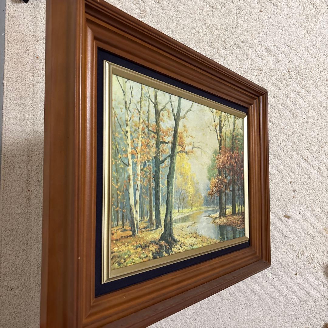 秋の風景 油彩画 大きめのサイズ