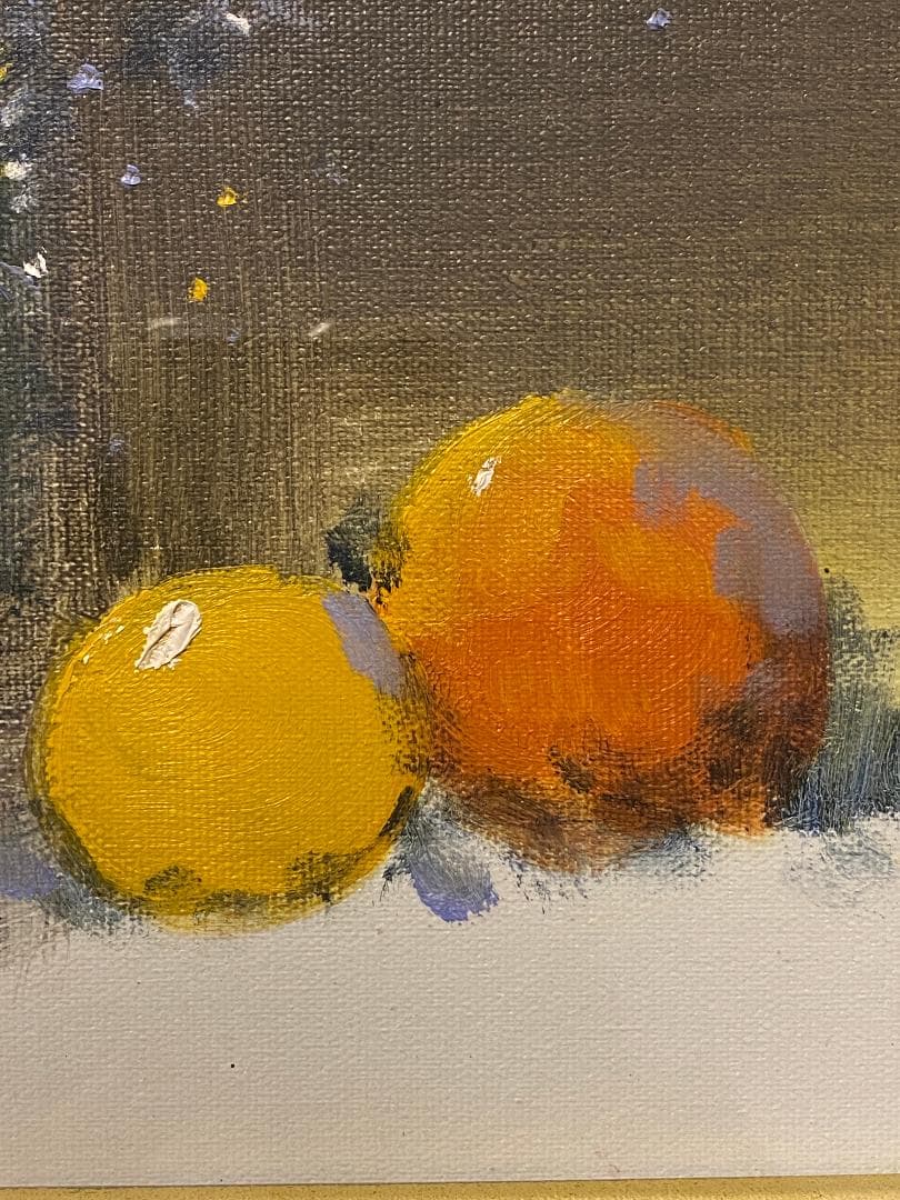 「真作」平山講平「黄色い花」静物画　油彩画　額装　サイン有り　F20号