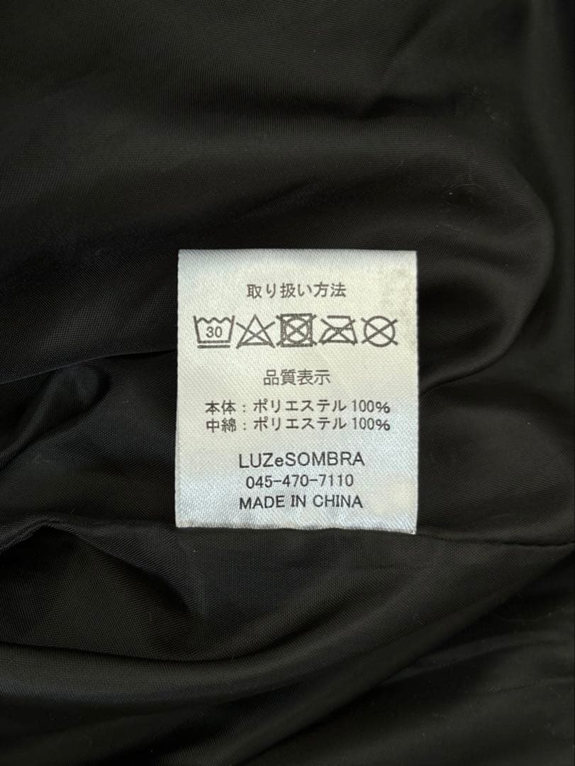 美品 LUZeSOMBRA ルースイソンブラ ベンチコート 中綿ジャケット 黒