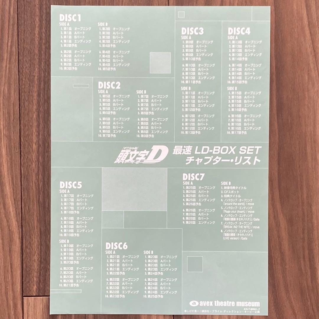 イニシャルD 頭文字D レーザーディスク 「頭文字D」最速LD-BOX SET