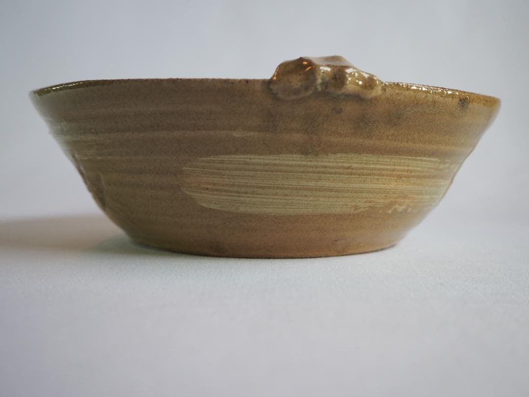 楽山焼（出雲焼）9代長岡住右衛門空味造『刷毛目平水指』（共箱）