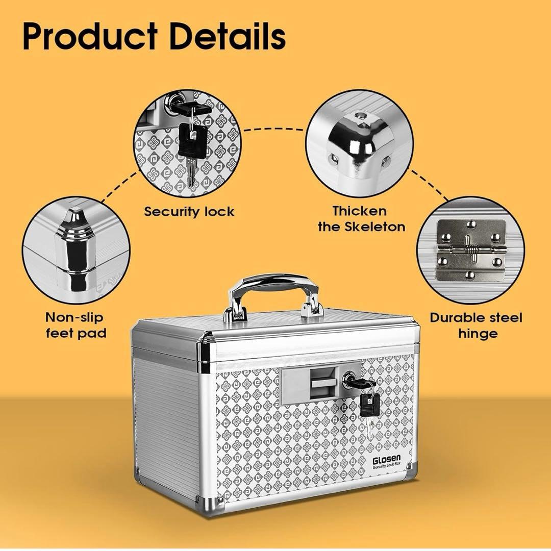 メディシンロックボックス 鍵付き 重要な書類 お金