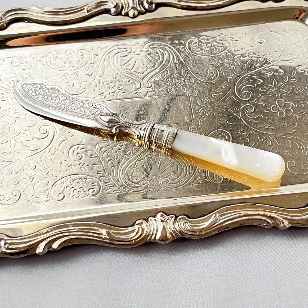 【William Davenport】【白蝶貝 / 純銀】バターナイフ