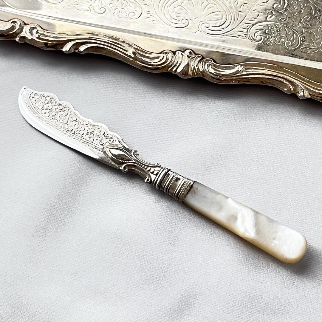 【William Davenport】【白蝶貝 / 純銀】バターナイフ