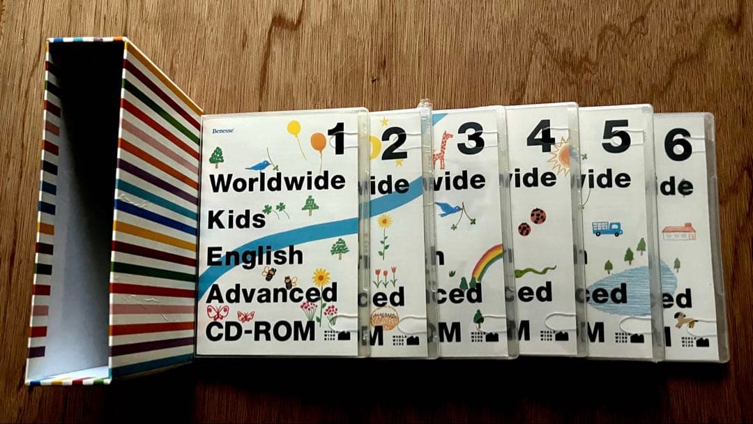 ワールドワイド英語教育キッズアドバンス DVD CD CD-ROM