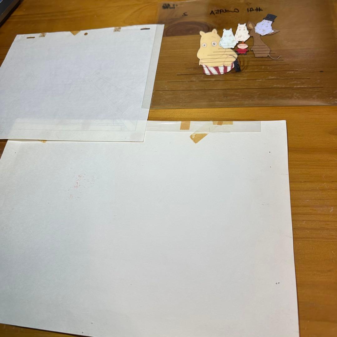 セル画 背景 楽しいムーミン一家 ムーミンママ・ムーミン ムーミンパパ 6047