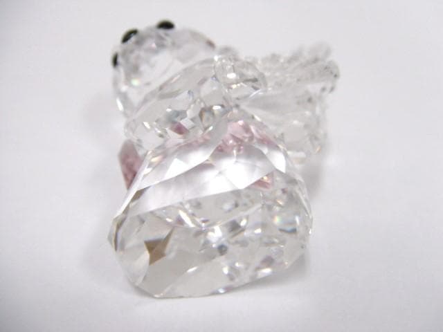 4/未使用品 スワロフスキー クリスベア クミコ 扇子 着物 日本舞踊 置物