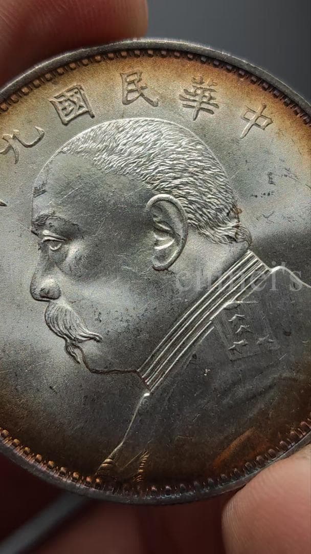 中華民国九年 袁大頭 銀貨 袁世凱 一圓 古銭・紀念幣・大型銀貨・硬貨