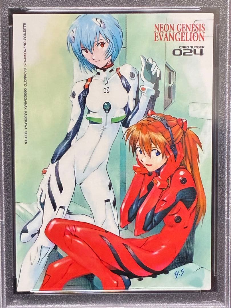 PSA10 綾波レイ & アスカ エヴァンゲリオン アートトレカ #024 貞本
