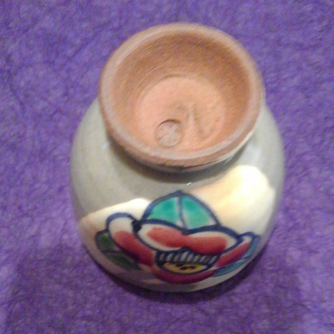 京焼　手描白刷毛椿画酒器揃