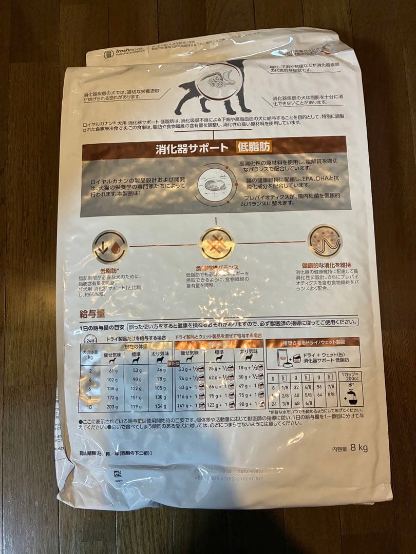  CANIN 消化器サポート 低脂肪 8kg