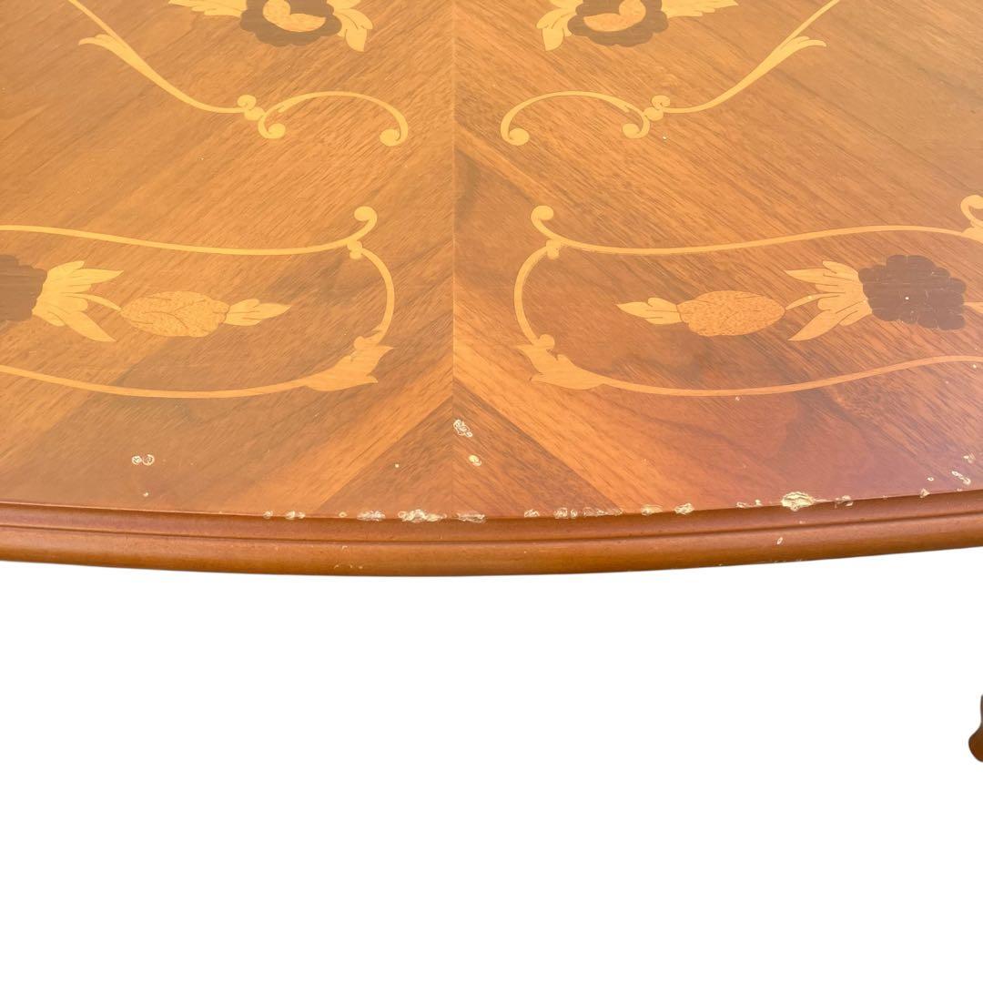 イタリア製　象がんシリーズ リビングテーブル 幅100cm アンティーク　猫脚