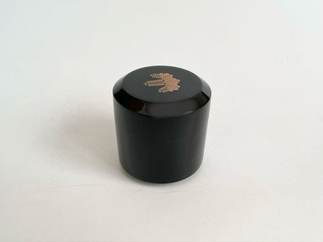 漆芸家　作者不明　箱書なし　箱付き　桐御紋　漆　蒔絵　棗　中継　茶入