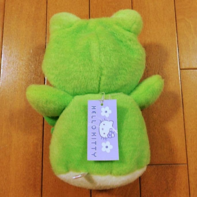 サンリオ　希少　タグ付き　ハローキティぬいぐるみ着ぐるみカエル1998年製