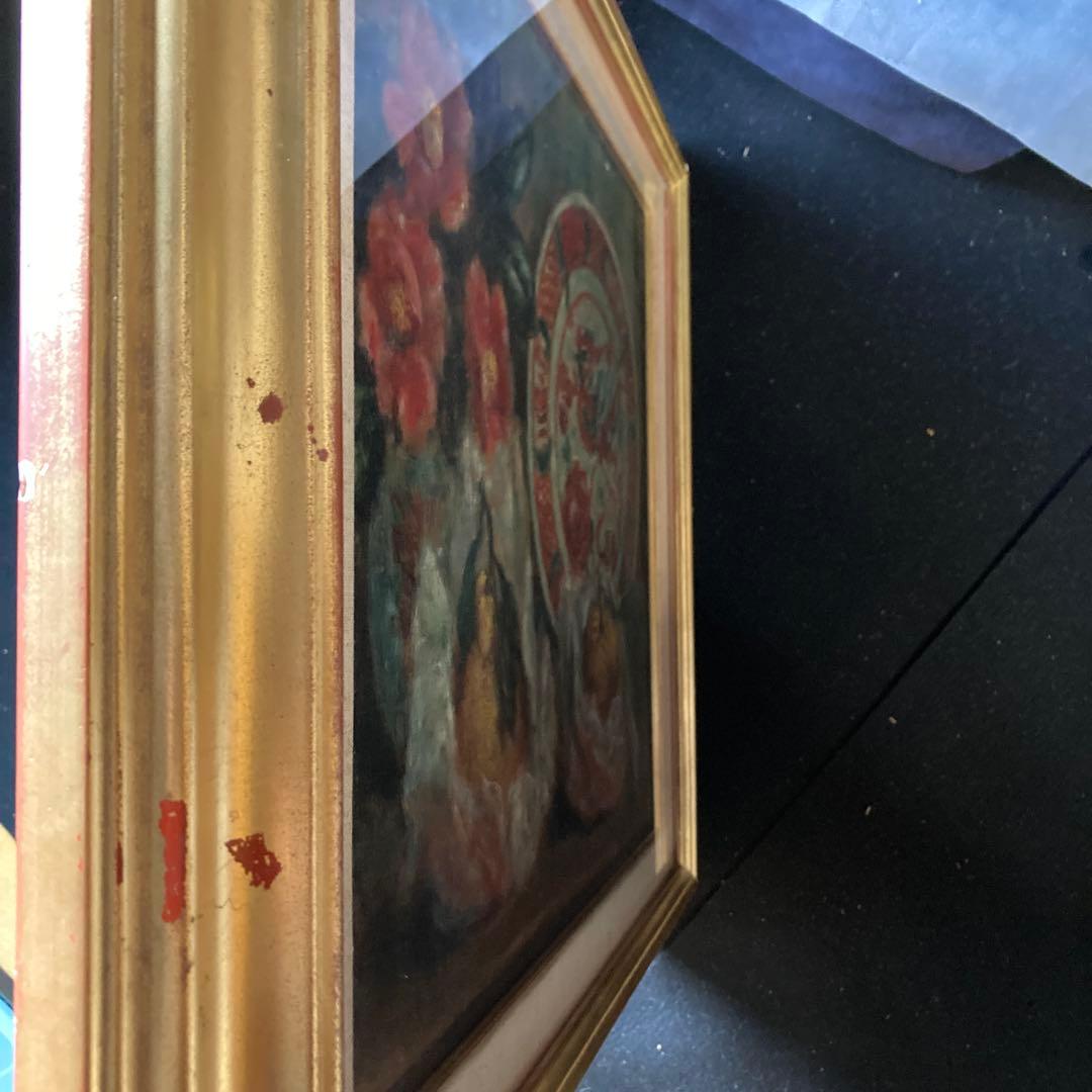 伝　椿貞雄「静物」額53×60￼cm 絵￼38×45cm 岸田劉生￼の愛弟子