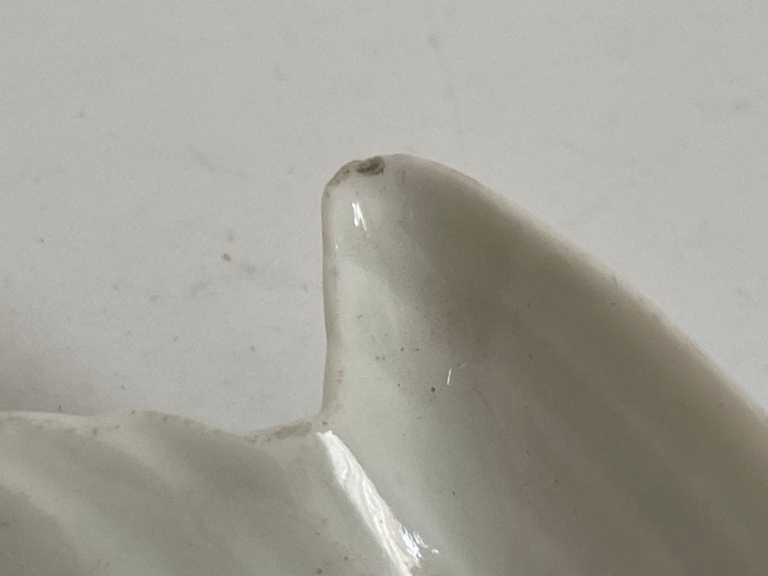 骨董　アンティーク　古伊万里　白磁　鳥形　小皿　変形皿　小鳥　白磁皿　5枚