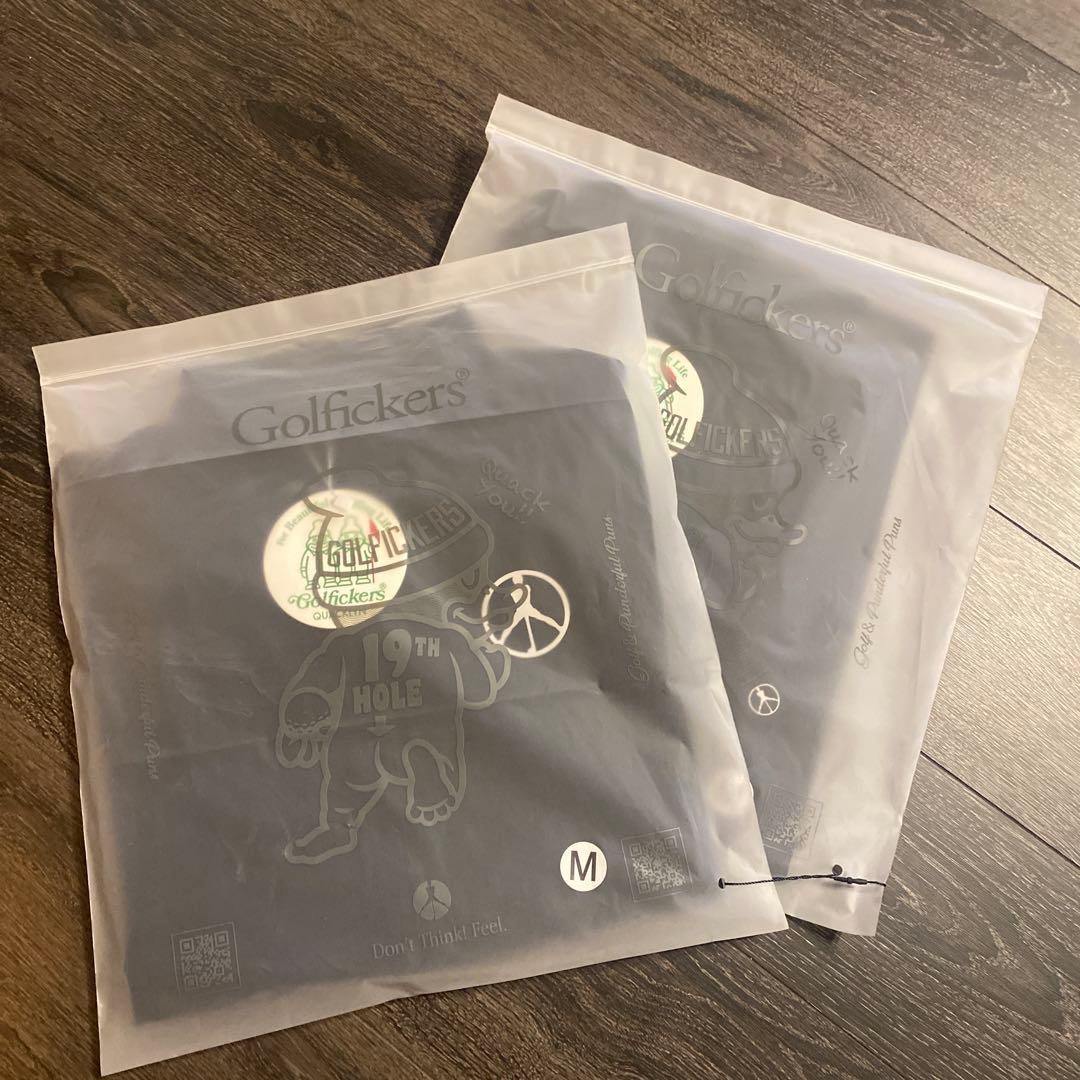 新品 golfickers セットアップ 撥水 ストレッチ ブラックM