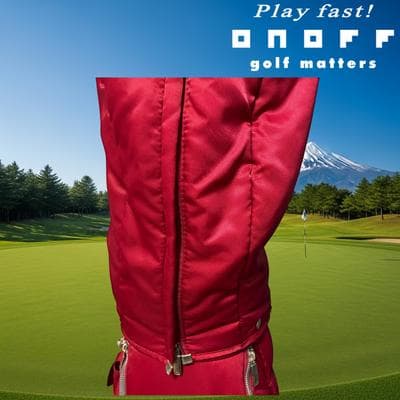 【美品】ONOFF オノフ レディース カート式 キャディバッグ レッド