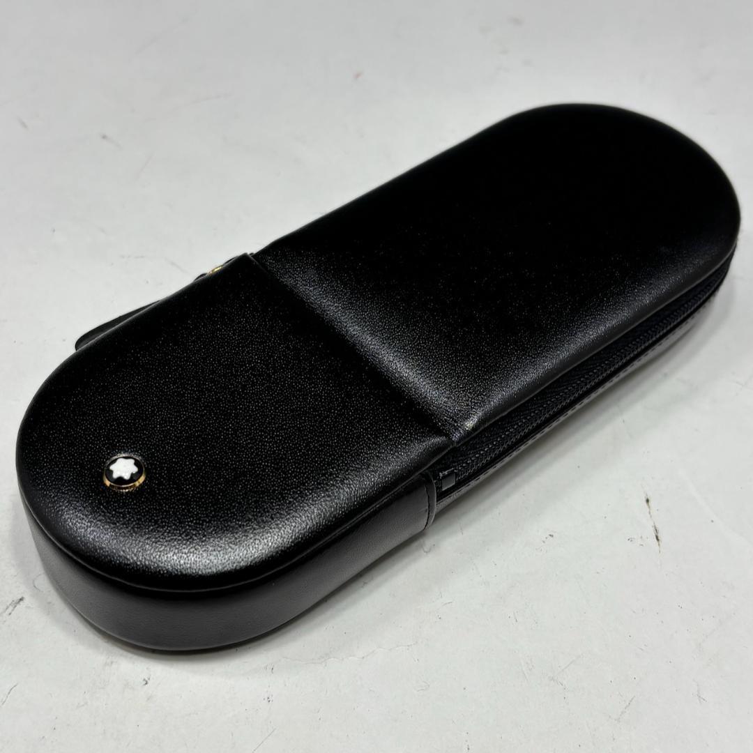 美品【モンブラン本物】筆記具セット/ボールペン2本・シャープペン/ペンケース/黒